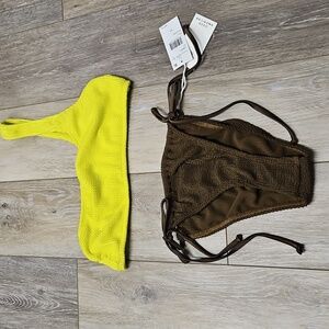 Good American Always Fits Mixed Bikini Set Cheeky String Tie Women's Large XL